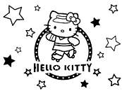 coloriage hello kitty en roller